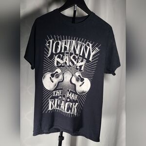 Johnny Cash Black Graphic T-Shirt
